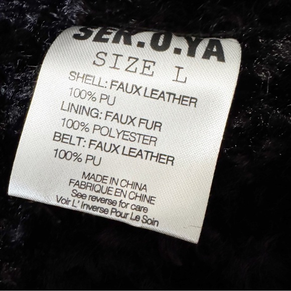 SER.O.YA Roxanne Vegan Leather Jacket NWT Large - Picture 8 of 16